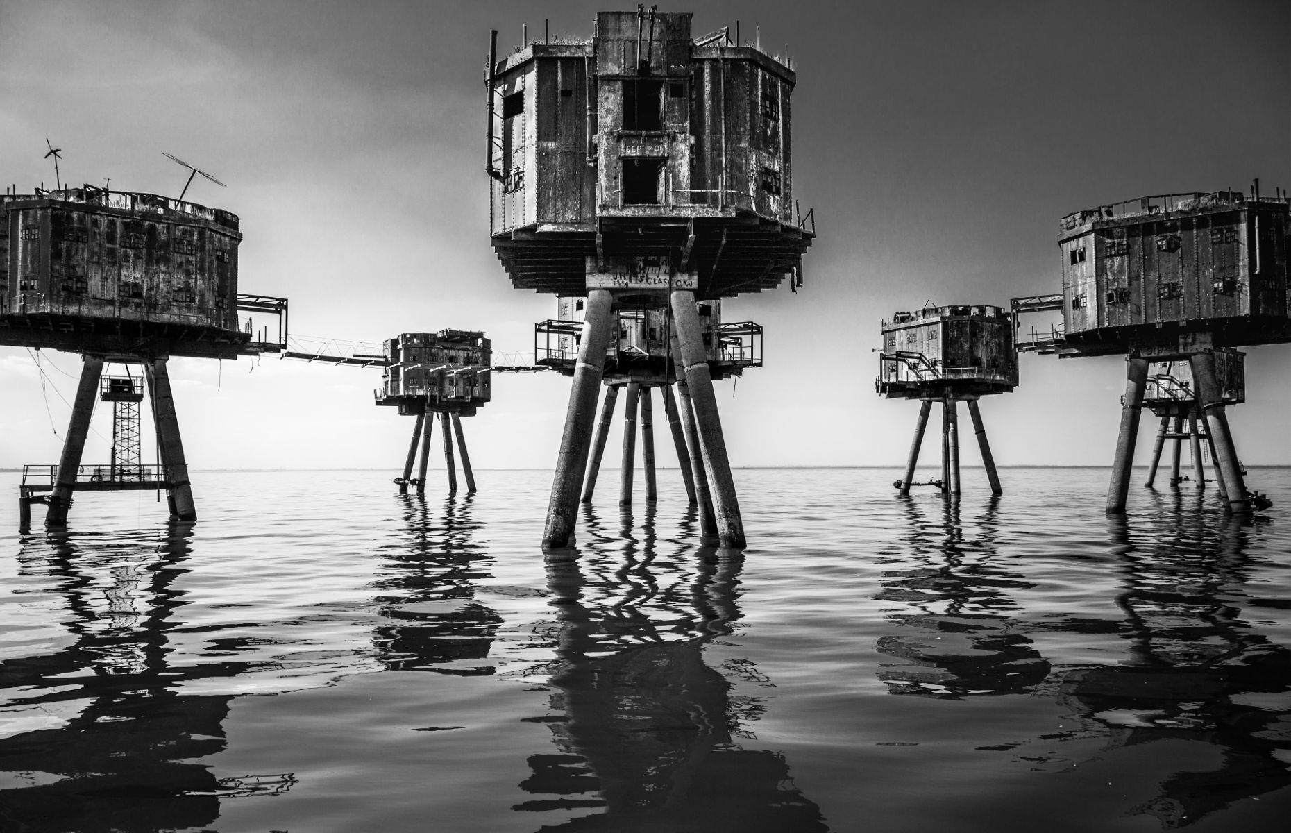 Constructed during the Second World War between 1942 and 1943, the Maunsell Fort at Whitstable in Kent is considered one of the most complete army-commissioned sea forts that remains in the UK. Judge Rich Payne described this image, which was captured by George Fisk, as "striking", adding that "the towers look other-worldly, like props from some long-forgotten sci-fi film."