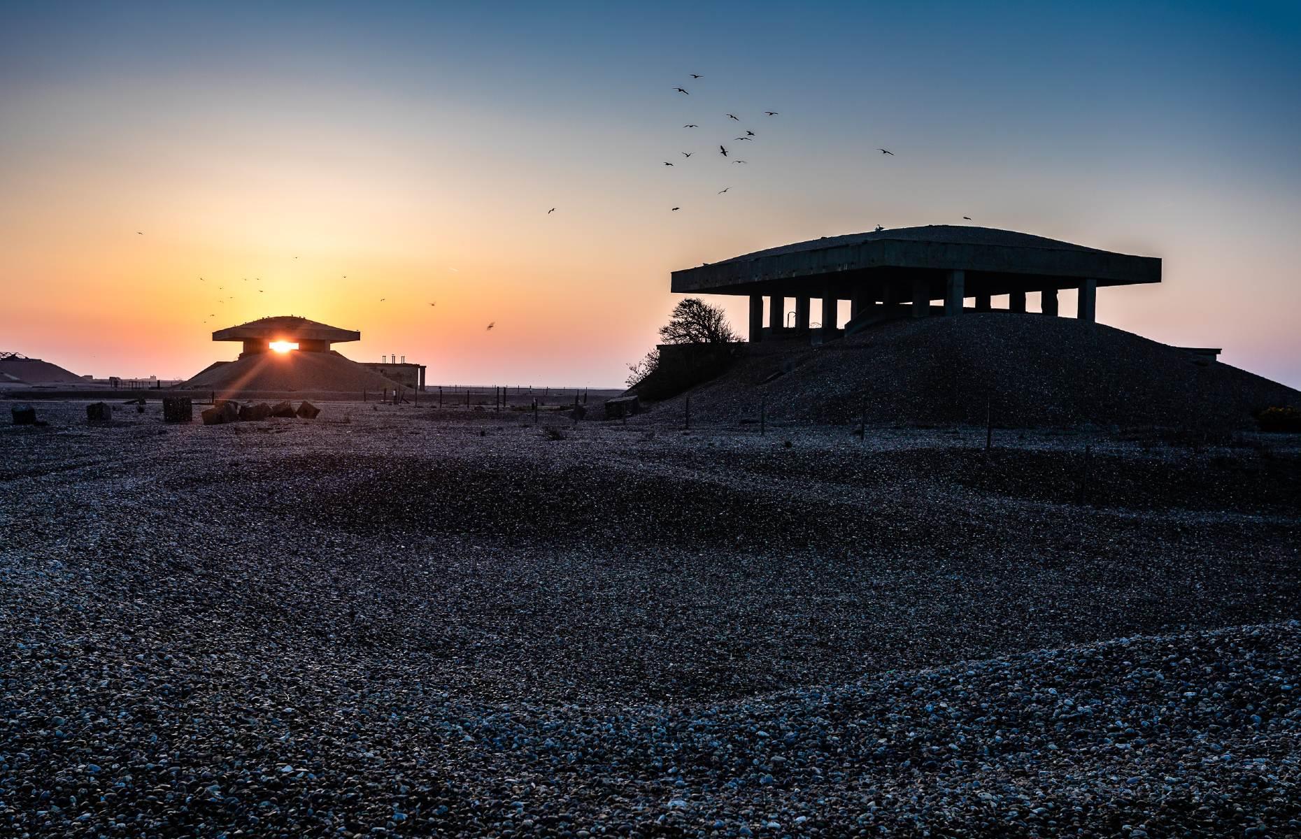 During the Cold War, Orford Ness was used as a site for developing atomic bombs – these two 'pagodas' were used for testing the components of these nuclear weapons. Today, the disused site has become a landmark on the Suffolk coast and it's beautifully captured in this sunrise shot by London-based photographer Martin Chamberlain.