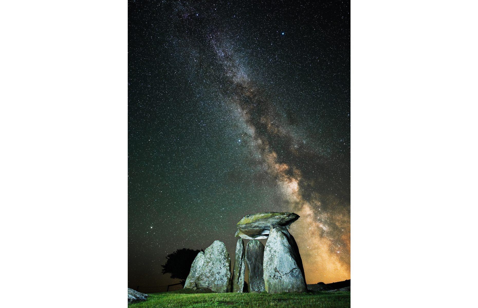 Shown here beneath a starlit sky, Pentre Ifan is a Neolithic burial site in the foothills of the Preseli Hills in North Pembrokeshire – it's known for being one of the best-preserved sites from this period in the UK. Photographer Chris Bestall said that getting this shot was an especially proud moment, as it was his first time capturing the Milky Way on camera.