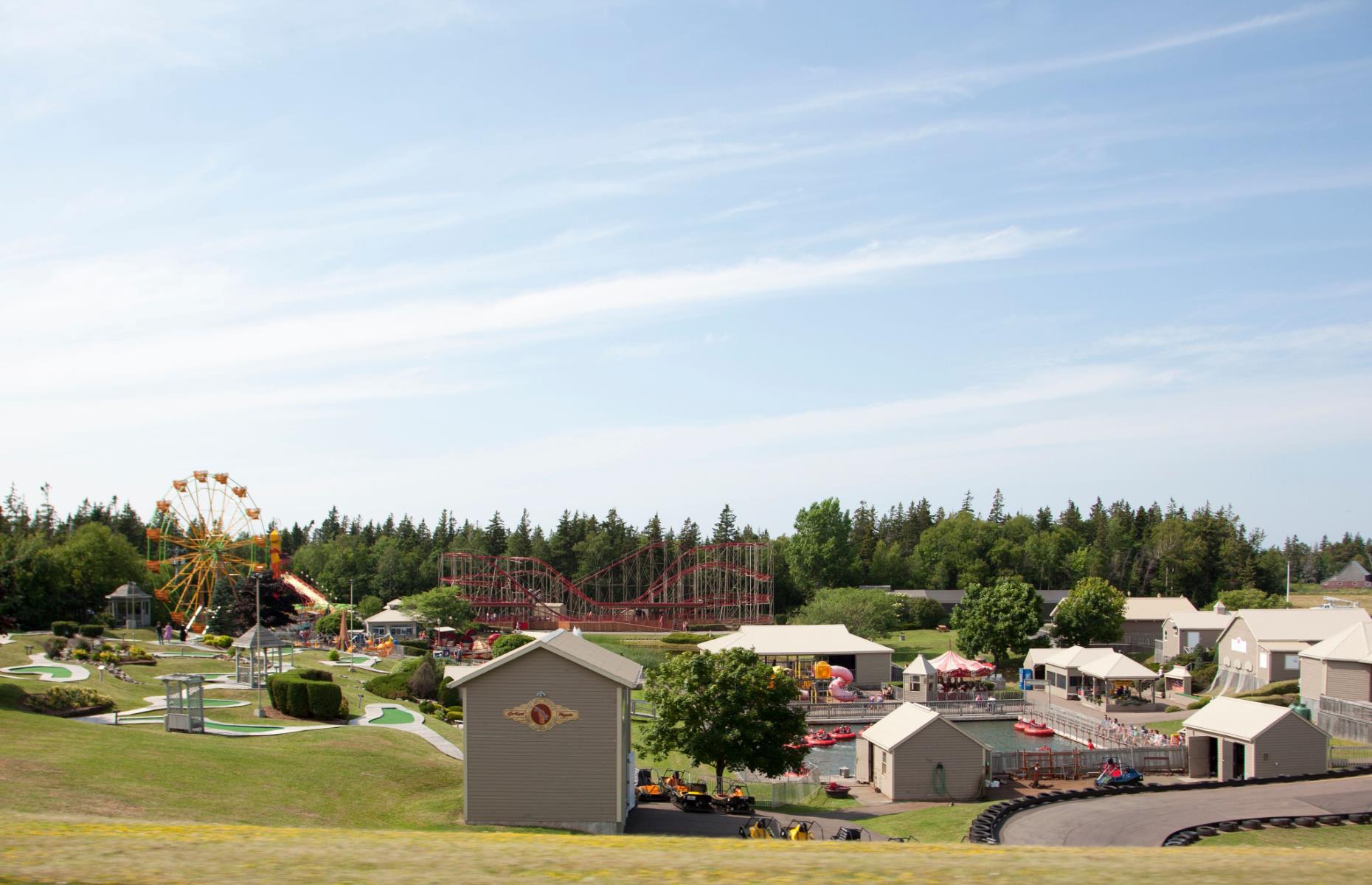 <p>Canada has some massive amusement parks, but for those seeking something slightly slower paced, <a href="https://www.maritimefun.com/sandspit/">Sandspit</a> in <a href="https://www.loveexploring.com/guides/79391/prince-edward-island-top-things-to-do-where-to-stay-what-to-eat">PEI</a> fits the bill. The classic midway features 15 amusement rides including the whopping Cyclone roller coaster, bumper boats and a picture-perfect Ferris wheel. Old-fashioned carnival games are also on offer, as well as mini-golf and other wholesome family fun, all presented in a pretty island setting.</p>  <p><strong><a href="https://www.loveexploring.com/galleries/136590/recordbreaking-roller-coasters-for-thrillseekers?page=1">Now check out these record-breaking roller coasters from around the world</a></strong></p>