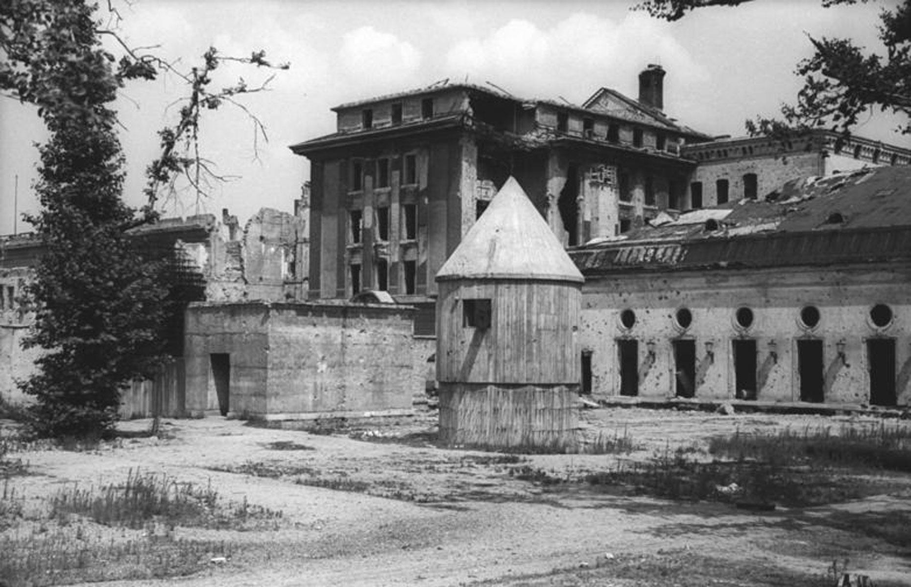 <p>Back in Berlin, Hitler retreated to his bunker near the Reich Chancellery on 16 January 1945, as the Allied forces were advancing on the capital and the German military was on its last legs. Completed in 1944, the Führerbunker was built 28 feet below ground and enveloped in 13-foot-thick concrete to withstand the most destructive conventional bombs.</p>