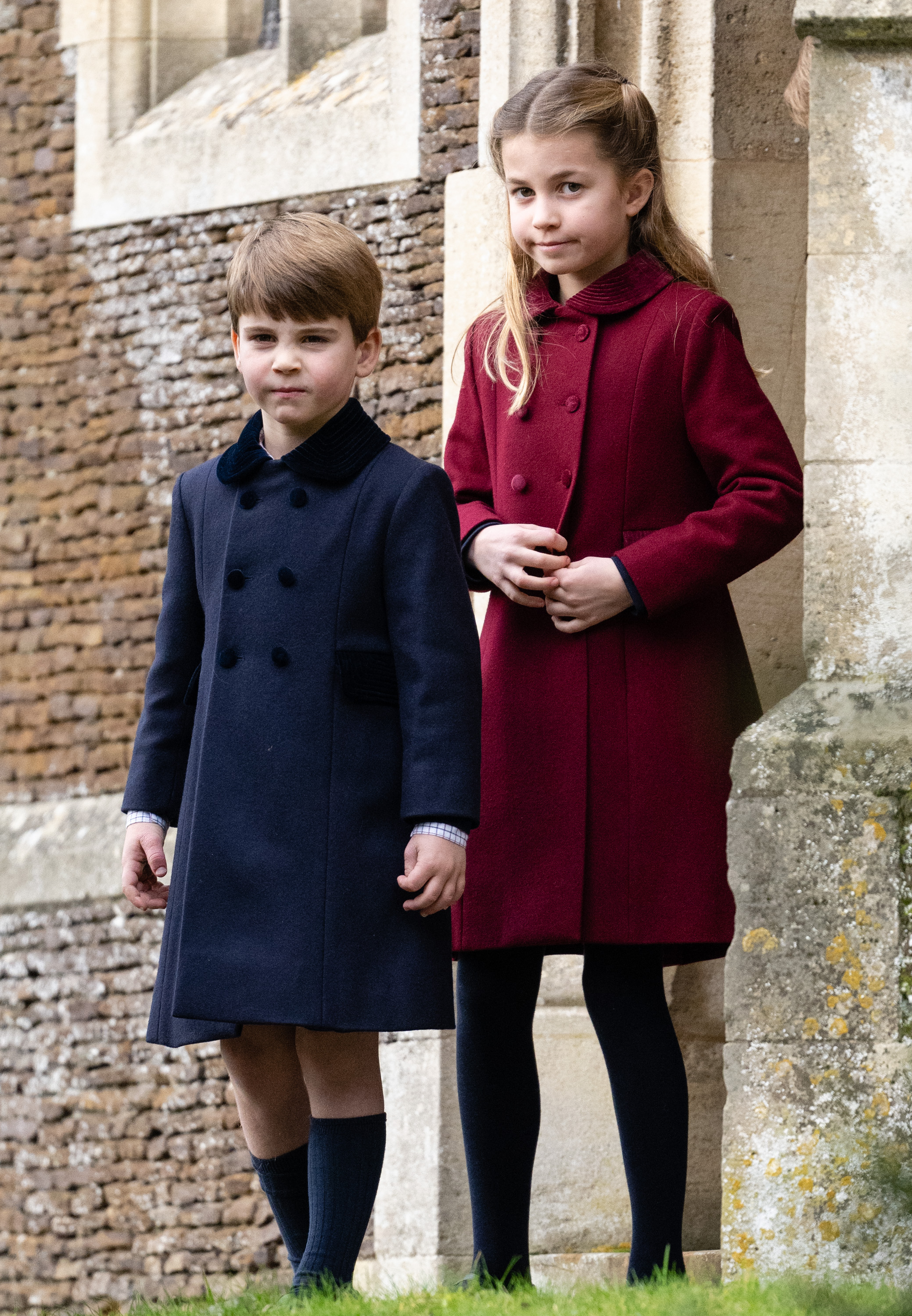 <p>Prince Louis kept close to his big sis, Princess Charlotte, following the Christmas services at St. Mary Magdalene Church at King Charles III's Sandringham estate in Norfolk, England, on Dec. 25, 2022.</p><p>MORE: <a href="https://www.wonderwall.com/celebrity/royals/best-photos-from-queen-elizabeth-ii-funeral-king-charles-princes-william-prince-harry-george-charlotte-kate-meghan652347.gallery">See the best photos from Queen Elizabeth II's state funeral</a></p>