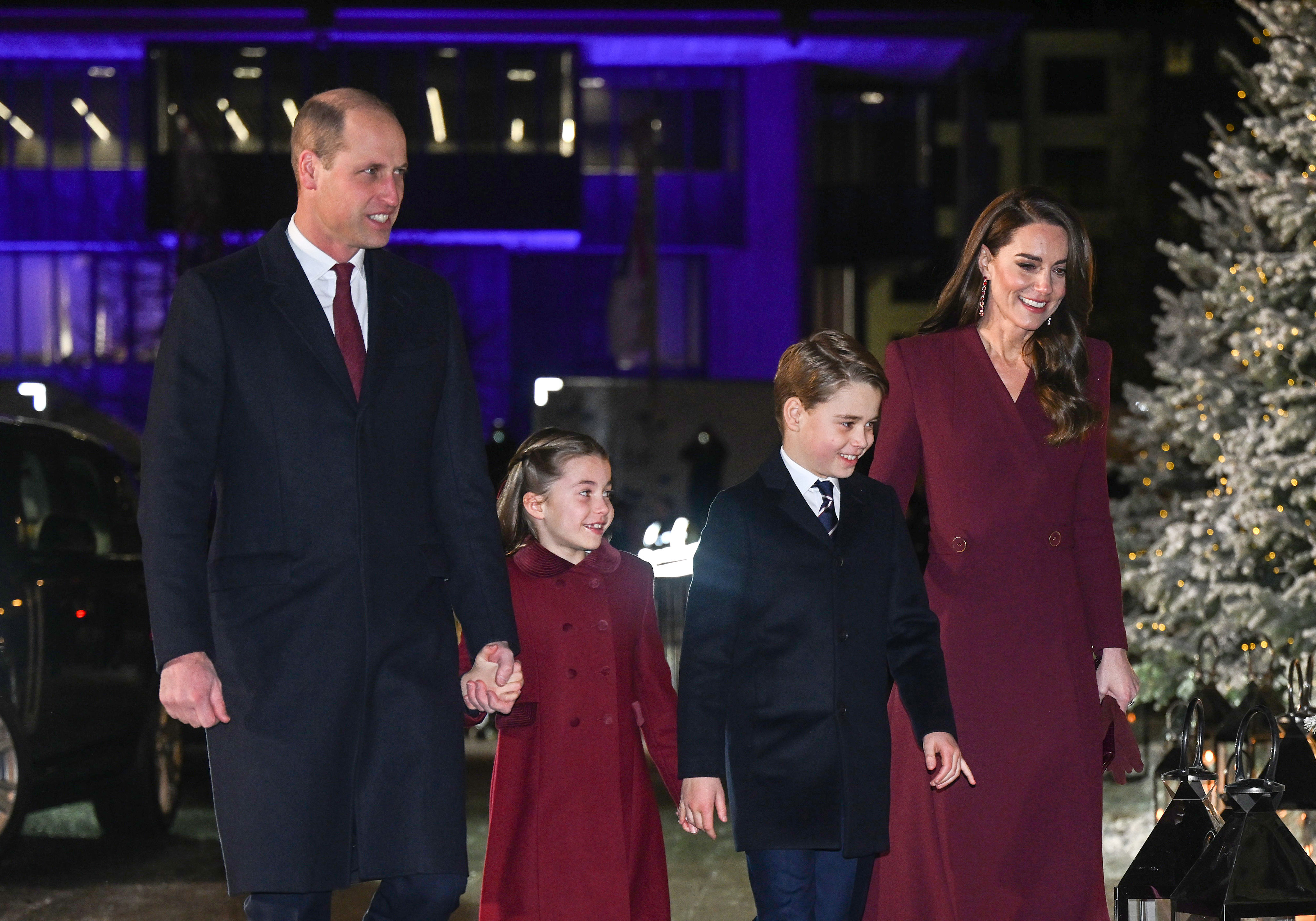 <p><a href="https://www.wonderwall.com/celebrity/profiles/overview/prince-william-482.article">Prince William</a> and Princess Kate brought their two oldest kids, Princess Charlotte and Prince George, to Kate's Together at Christmas carol service at Westminster Abbey in London on Dec. 15, 2022.</p>