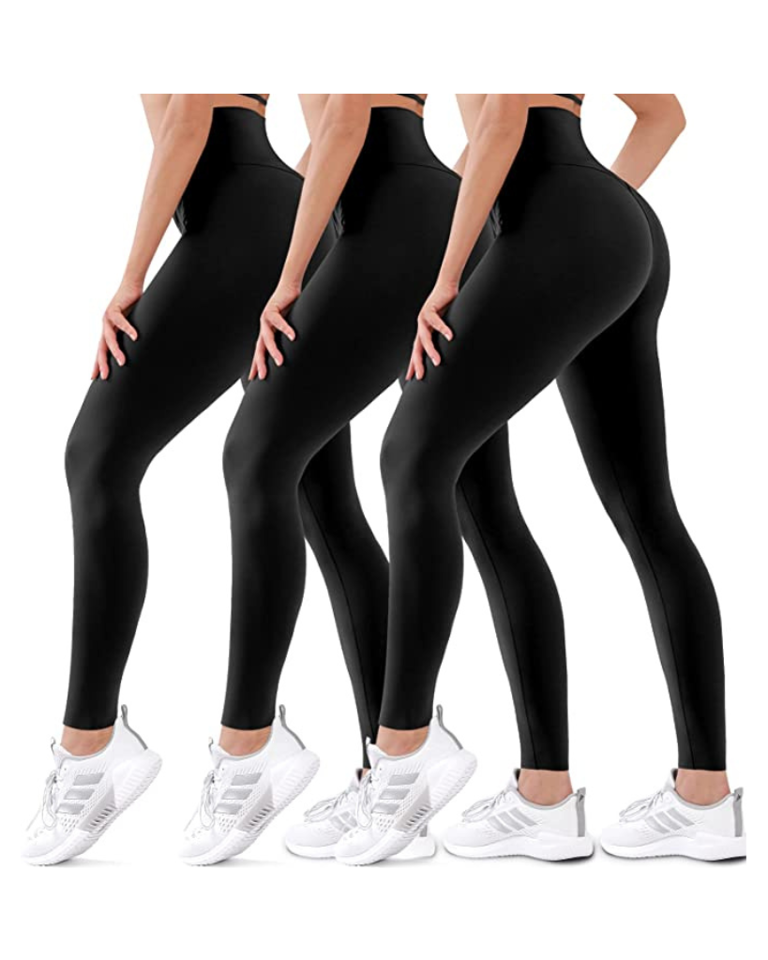 7 Pack Women's High Waisted Leggings - Buttery Soft Workout Yoga