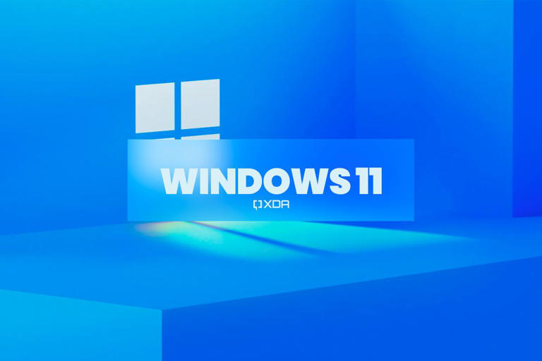 Window with light shining through and Windows 11 text