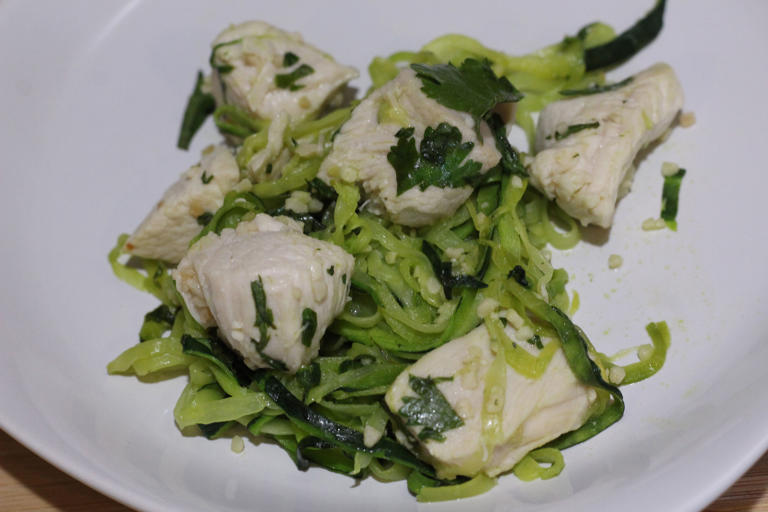 Keto Cilantro Lime Chicken Zucchini Recipe