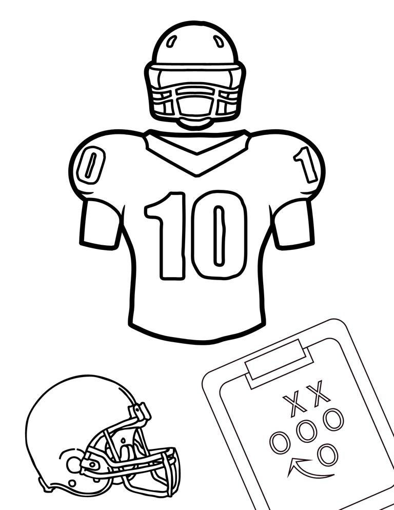 6 Free Printable Football Coloring Pages