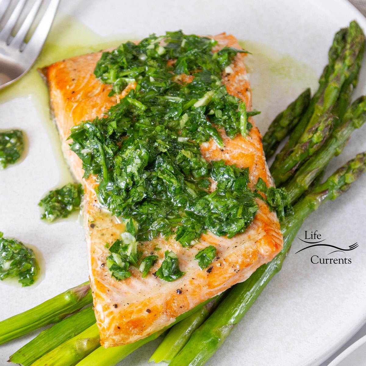 Air Fryer Chimichurri Salmon