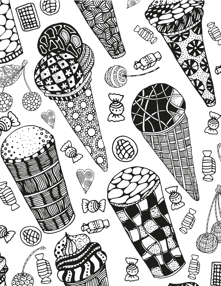 8 Free Ice Cream Coloring Pages