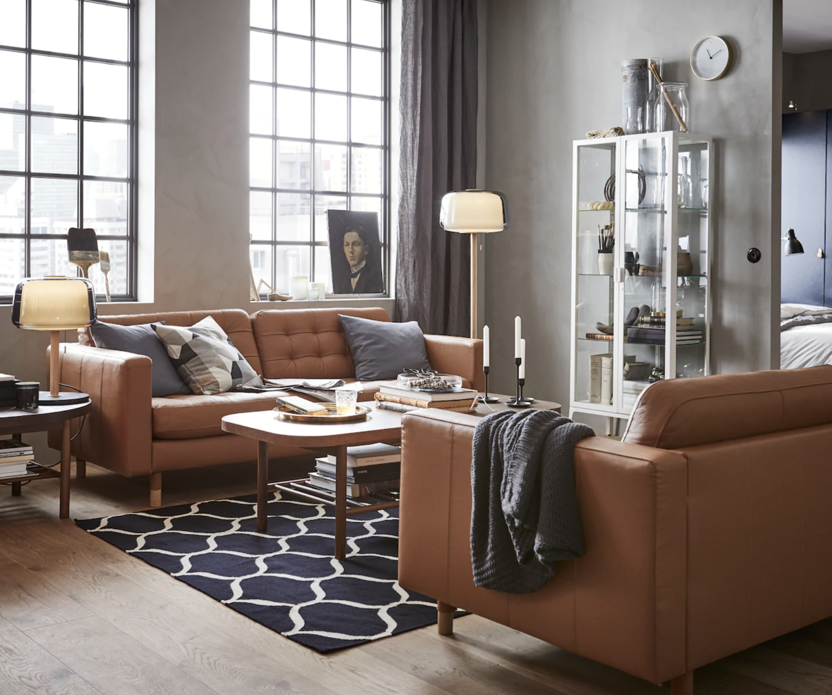 <p>                     If neutrals are your thing, bring some warmth and texture to your grey scheme by introducing tan leather. This could be on a small scale with cushions, or on a larger scale with a sofa. The best leather sofas are sturdy and long-lasting and will add instant sophistication, depth and warmth to your simple grey room.                    </p>