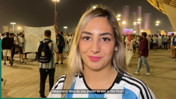 Argentina fans hail Messi after reaching World Cup final