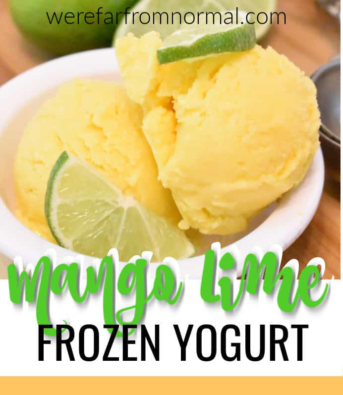 Easy & Delicious Mango Lime Frozen Yogurt