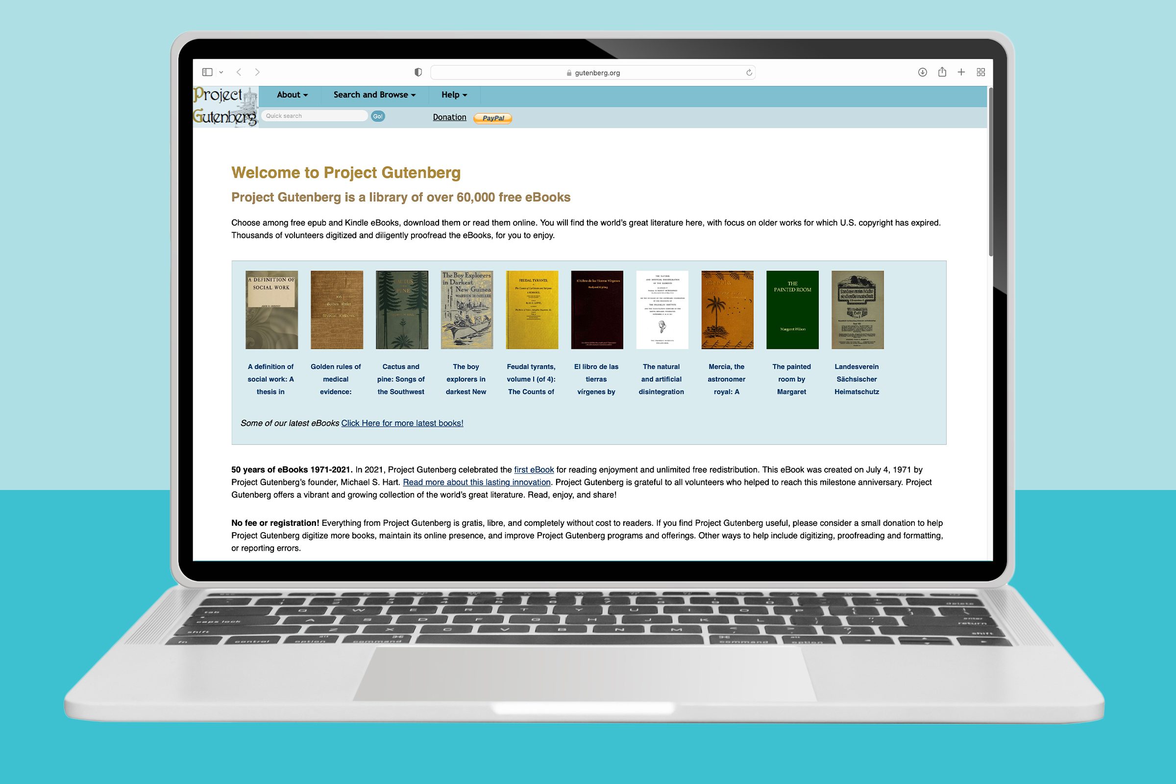<p>Founded in 1971, <a href="https://www.gutenberg.org" rel="noopener noreferrer">Project Gutenberg</a> was the first provider of free electronic books. Today, it's a volunteer-run nonprofit that legally offers 60,000 books in the public domain. This means you can easily search for and access a ton of the best <a href="https://www.rd.com/list/classic-books/" rel="noopener noreferrer">classic books</a> with expired copyrights, like F. Scott Fitzgerald's <em>The Great Gatsby</em> and Jane Austen's <em>Pride and Prejudice</em>. A favorite resource for students on a tight budget and classic book lovers alike, Project Gutenberg allows you to read directly on the website, download as EPUB files to your device or upload directly to a cloud storage account like Google Drive, Dropbox or OneDrive. And, of course, you can send the books to your Kindle device too.</p> <p><strong>Pros:</strong></p> <ul> <li>Offers multiple download/read options, including EPUB and Kindle e-books</li> <li>Can upload directly to cloud storage</li> <li>No registration necessary</li> <li>No app necessary</li> <li>No return deadlines</li> </ul> <p><strong>Cons:</strong></p> <ul> <li>Mostly on older books</li> <li>Not the most eye-catching user interface</li> </ul> <p class="listicle-page__cta-button-shop"><a class="shop-btn" href="https://www.gutenberg.org/">Read Now</a></p>