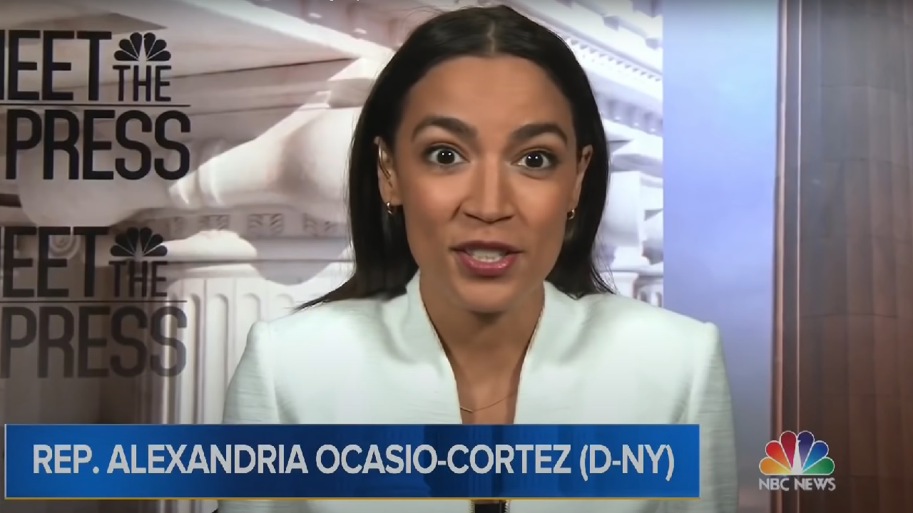 Image of AOC from MSNBC appearance. Image Credit: YouTube Screenshot.