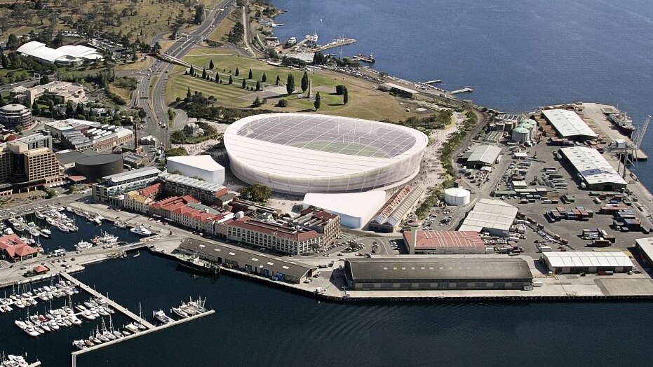macquarie point stadium architects chosen, with cox architecture saying it won't mimic early concept design