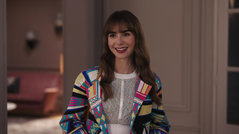 Lily Collins in Emily in Paris Season 3