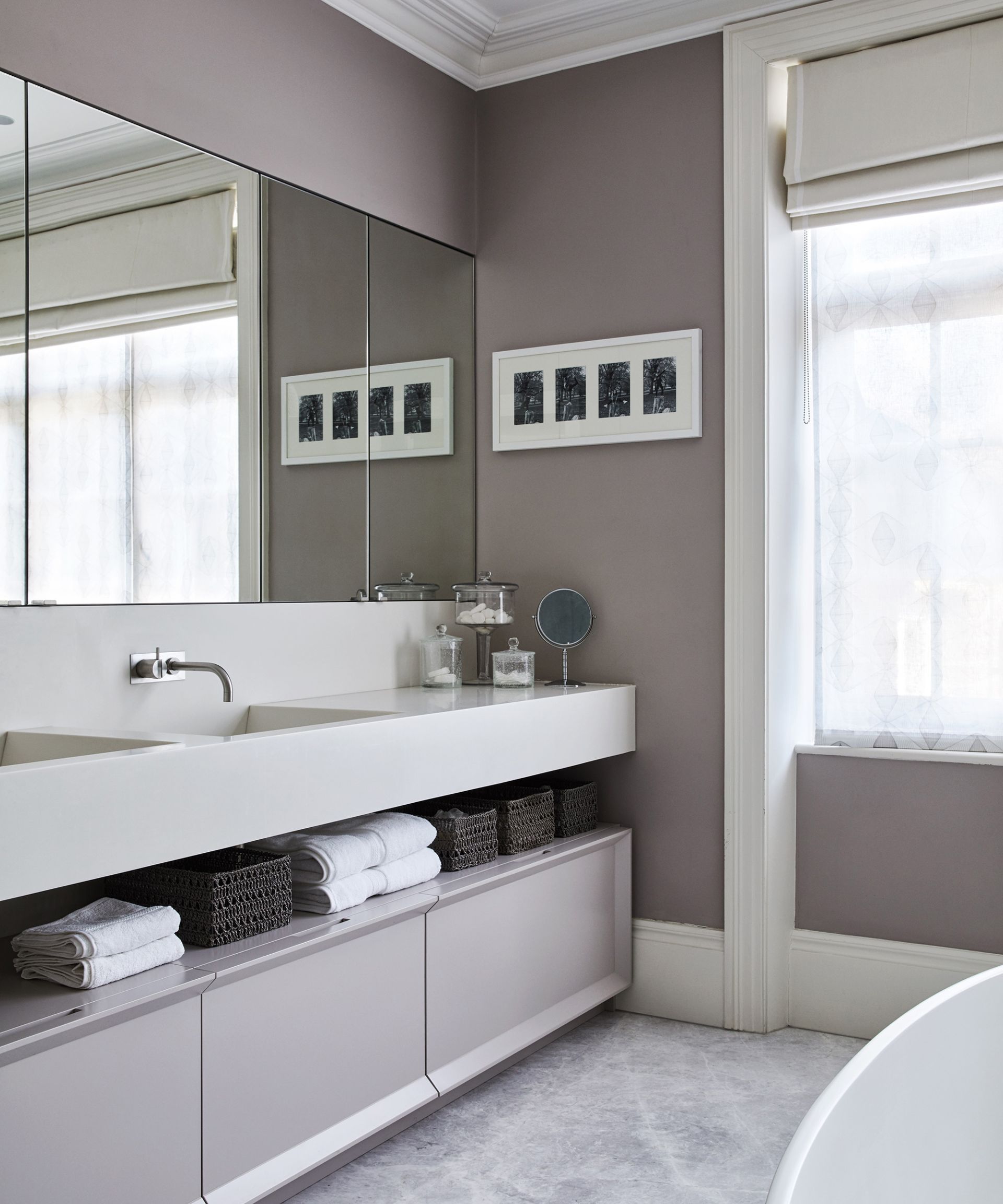 <p>                     Family bathrooms need to store a lot of stuff, and there’s really no such thing as too much storage here.                    </p>                                      <p>                     Shelves can look good if they are kept tidy, but to hide clutter, cabinets with doors are a better bet.                   </p>                                      <p>                     And never underestimate the designers’ favorite bathroom storage tip: a light, bright decorating scheme and decent bathroom lighting never fail to enhance the sense of space.                   </p>