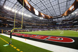 Sofi Stadium before the start of the NCAA College Football National Championship game between TCU and Georgia on Monday, Jan. 9, 2023, in Inglewood, Calif.
