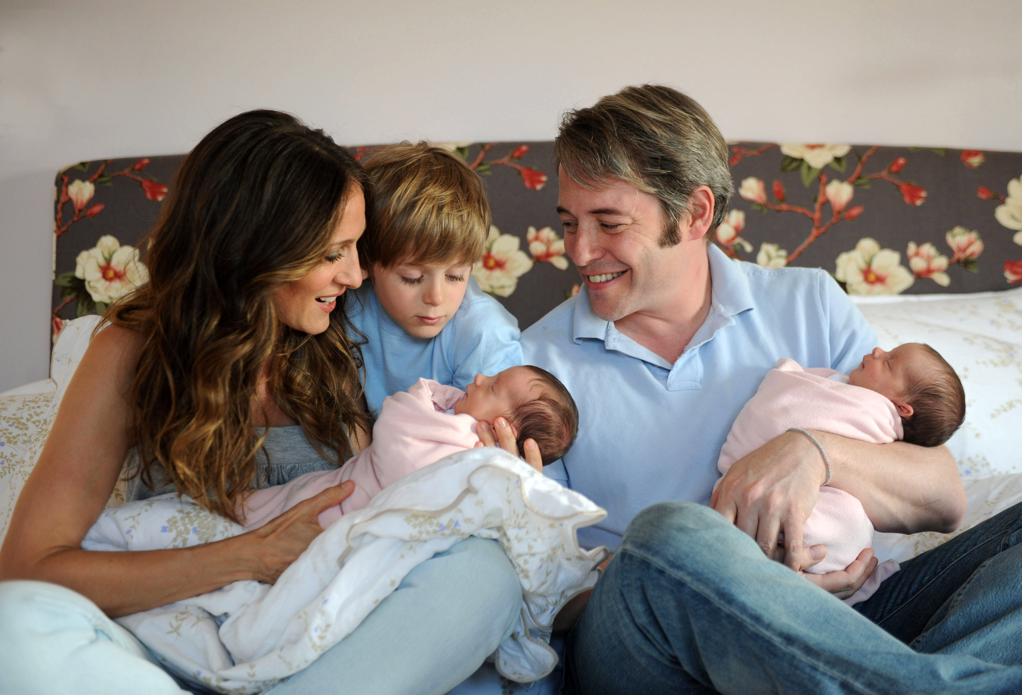 <p><span><a href="https://www.wonderwall.com/celebrity/profiles/overview/sarah-jessica-parker-395.article">Sarah Jessica Parker</a> held newborn daughter Marion Loretta Elwell Broderick and Matthew Broderick held her twin, Tabitha Hodge Broderick, while the couple's then-6-year-old son, James Wilkie Broderick, looked on in this family portrait snapped in New York City on June 22, 2009. Keep reading to see the Broderick kids at 20 and 13...</span></p>