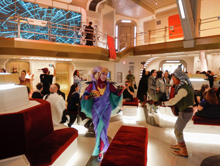 Singer, songwriter and galactic superstar Gaya performs as the first passengers experience the two-day Walt Disney World Star Wars: Galactic Starcruiser, a live-action role-playing game that doubled as a high-end hotel in Orlando.