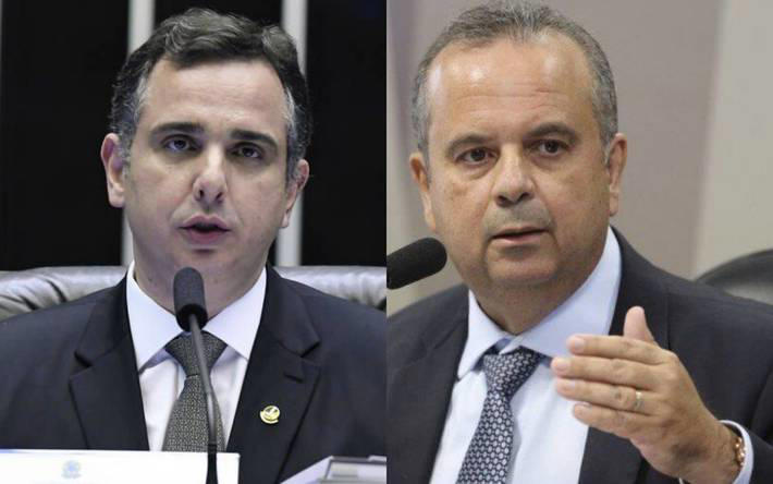 Os senadores Rodrigo Pacheco (PSD-MG) e Rogério Marinho (PL-RN), que disputam a presidência do Senado. Pautas como o impeachment de Moraes podem avançar a depender do resultado. Foto: Roque de Sá/Agência Senado e Fabio Rodrigues Pozzebom/Agência Brasil