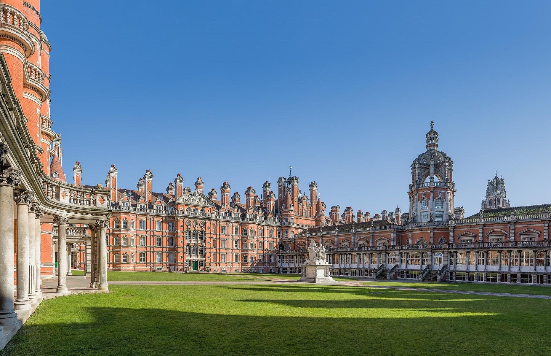 <p>As iconic as it is spectacular, Royal Holloway, part of the University of London, can be found in Surrey, UK, and was founded in 1879. The institution was among the first in Britain to allow women to access higher education. The Founder's Building was unveiled by Queen Victoria in 1886 and it remains the hub of the campus to this day. Highlights include the Royal Holloway Chapel and the Picture Gallery, which contains a fine collection of Victorian paintings. Guided tours are available and they also welcome visitors to their <a href="https://www.royalholloway.ac.uk/about-us/art-collections/visit-us">Picture Gallery and Art Collections</a> throughout the year.</p>