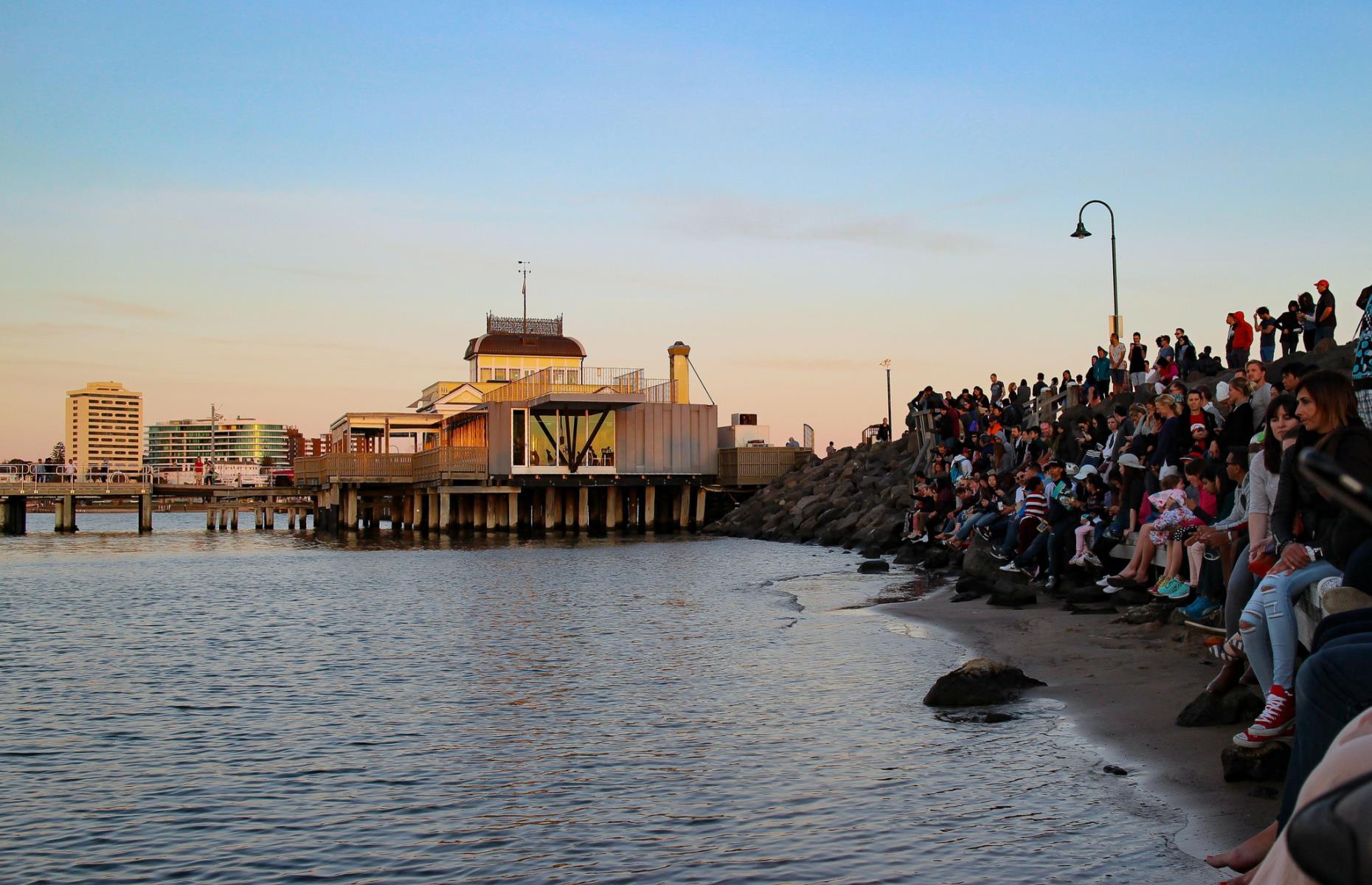 <p>Forget the rides at St Kilda's Luna Park and head to its heritage-listed pier at dusk instead to watch a spectacle of the natural kind. A colony of little penguins return to their home at St Kilda Breakwater after a day at sea. Make for the viewing platform at the head of the pier for just before sunset then keep a look out – you’re likely to see rakali (native water rats) from the breakwater too, another protected species. </p>  <p><a href="https://www.loveexploring.com/galleries/128483/30-of-australias-most-beautiful-sites?page=1"><strong>30 of Australia's most beautiful sites</strong></a></p>