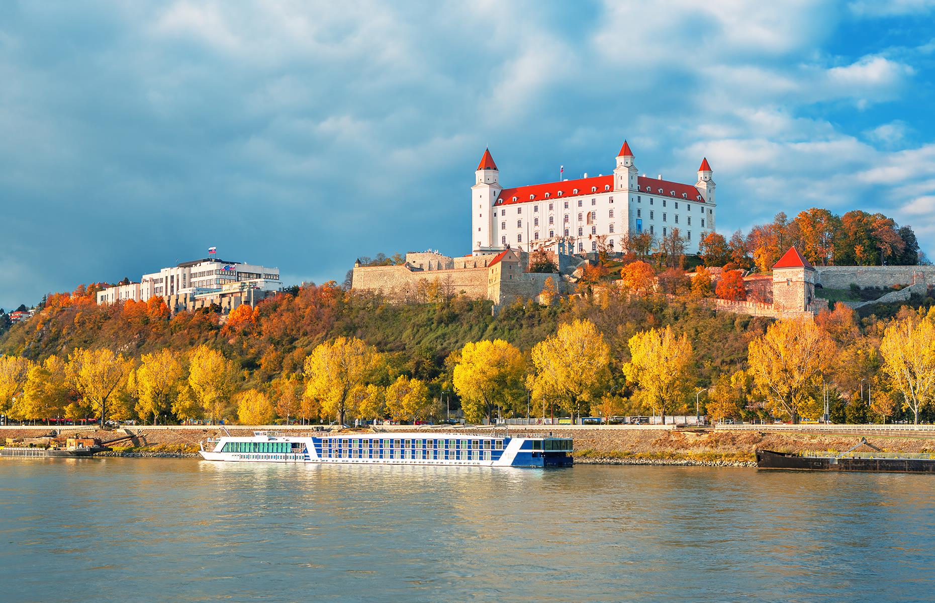 We’re increasingly keen to avoid crowds, and river cruises have cottoned on to this. They’re going all out to offer cruises year-round – not just during the summer (traditionally the busiest time for river cruises), but in April and May and September and October, when there will be fewer selfie sticks and thinner crowds to contend with. Pictured is Bratislava Castle rising above the Danube River in autumn.