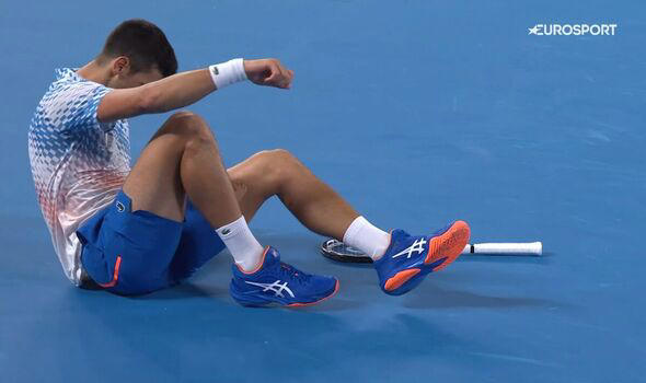 Novak Djokovic needed some time to recompose himself