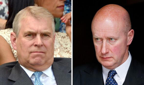 Prince Andrew and Christopher Geidt 