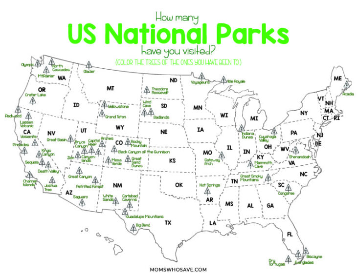 US National Parks Checklist Map - AA16Tdvk.img