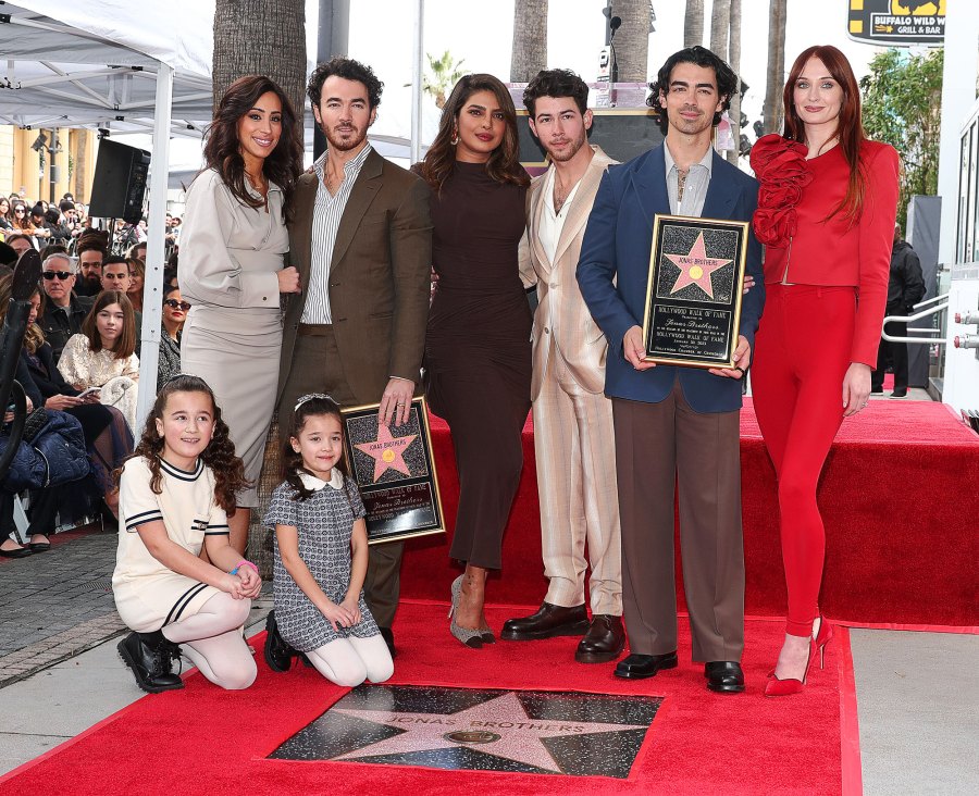 <p>The Jonas Brothers posed with their wives as well as Malti and Kevin and Danielle’s daughters, Valentina and Alena.</p>