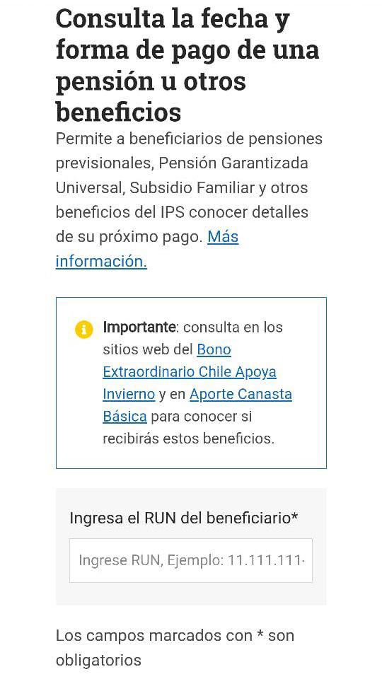 Sitio de consulta de beneficios del IPS.