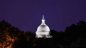 A night view of The Capitol building dome in Washington D.C. on October 20, 2022. Jakub Porzycki/NurPhoto via Getty Images