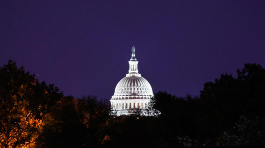 A night view of The Capitol building dome in Washington DC on October 20, 2022. Jakub Porzycki/NurPhoto via Getty Images