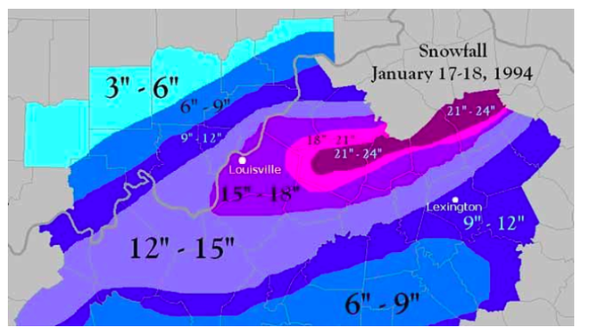 1994 winter storm: 30 years ago, Louisville got buried under more than ...