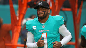 Dolphins quarterback Tua Tagovailoa takes the field for his game against the Green Bay Packers at Hard Rock Stadium on Dec. 25, 2022, in Miami Gardens. John McCall/South Florida Sun Sentinel/Tribune News Service via Getty Images