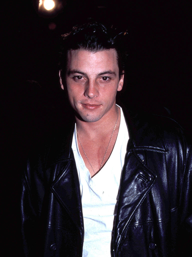 Skeet Ulrich gave cameras a smoldering stare during the premiere of his movie Mixed Nuts on December 8, 1994, in Los Angeles. He looked cool with spiked hair and a leather motorcycle jacket.