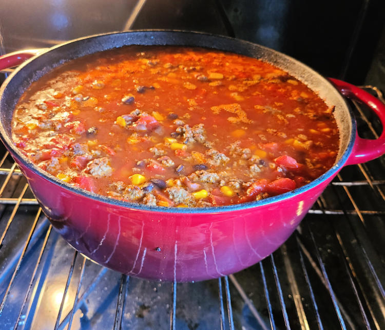 Comforting Dutch Oven Beef Chili!