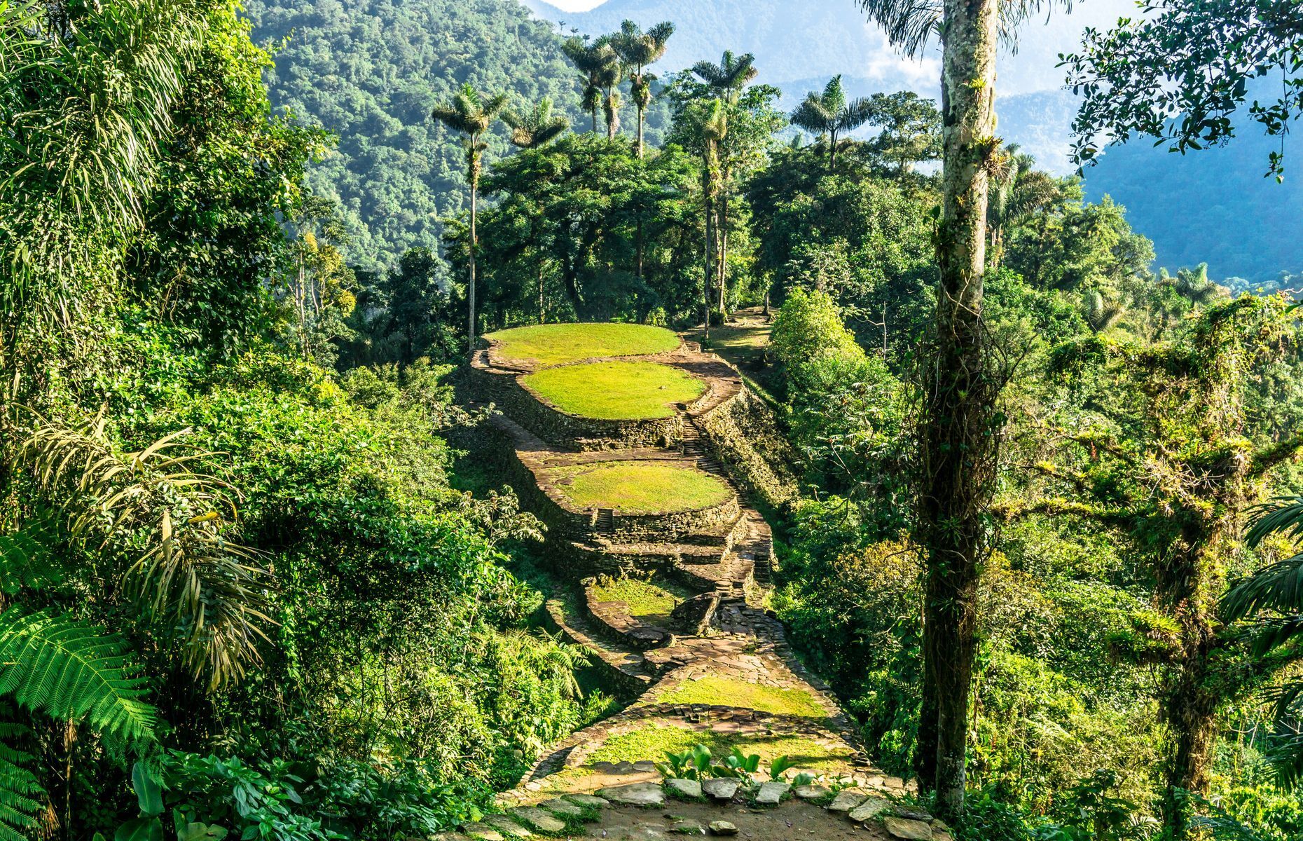 <p>To get to this <a href="https://colombia.travel/en/blog/ciudad-perdida-gateway-past-sierra-nevada-de-santa-marta" rel="noreferrer noopener">lost city</a> you’ll need to complete a multi-day guided hike of more than 44 kilometres through the mountains of the Sierra Nevada de Santa Marta. Its remote location explains why this lush jungle was only rediscovered in the 1970s. According to scientists, this area was likely home to one of the biggest pre-Columbian settlements in the Americas.</p>