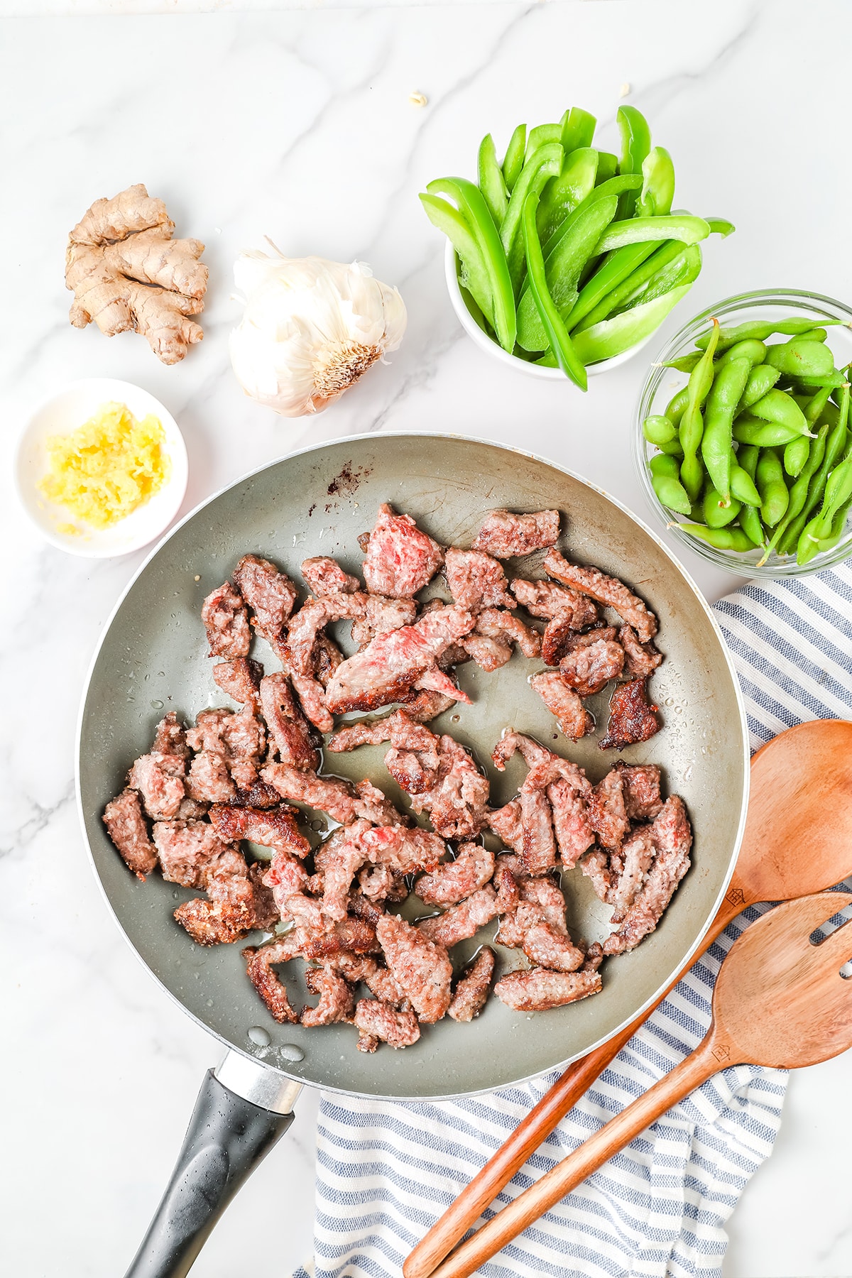 Mongolian Ramen Beef Stir Fry