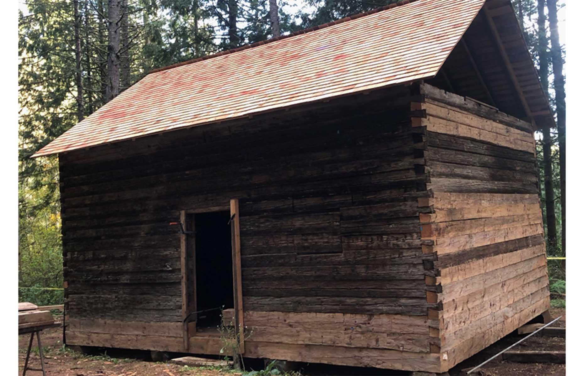 <p>With no known historical written records about this house, which was only discovered in 1984, experts are still unsure where the Molalla Log House originally stood – or even what purpose it served. Historians discovered that the house had been <a href="https://extension.oregonstate.edu/news/historic-molalla-log-house-finds-new-home-hopkins-demonstration-forest">moved from an unknown location in 1892</a>, so it was recently shifted again to its current location, a setting (hopefully) more similar to its origin. Tree ring dating tells us that the false hemlock logs used to construct it were felled in 1799, and it’s been theorized that the house was built by fur traders from Canada. Once the little log house has been restored, it will open for scheduled tours.</p>