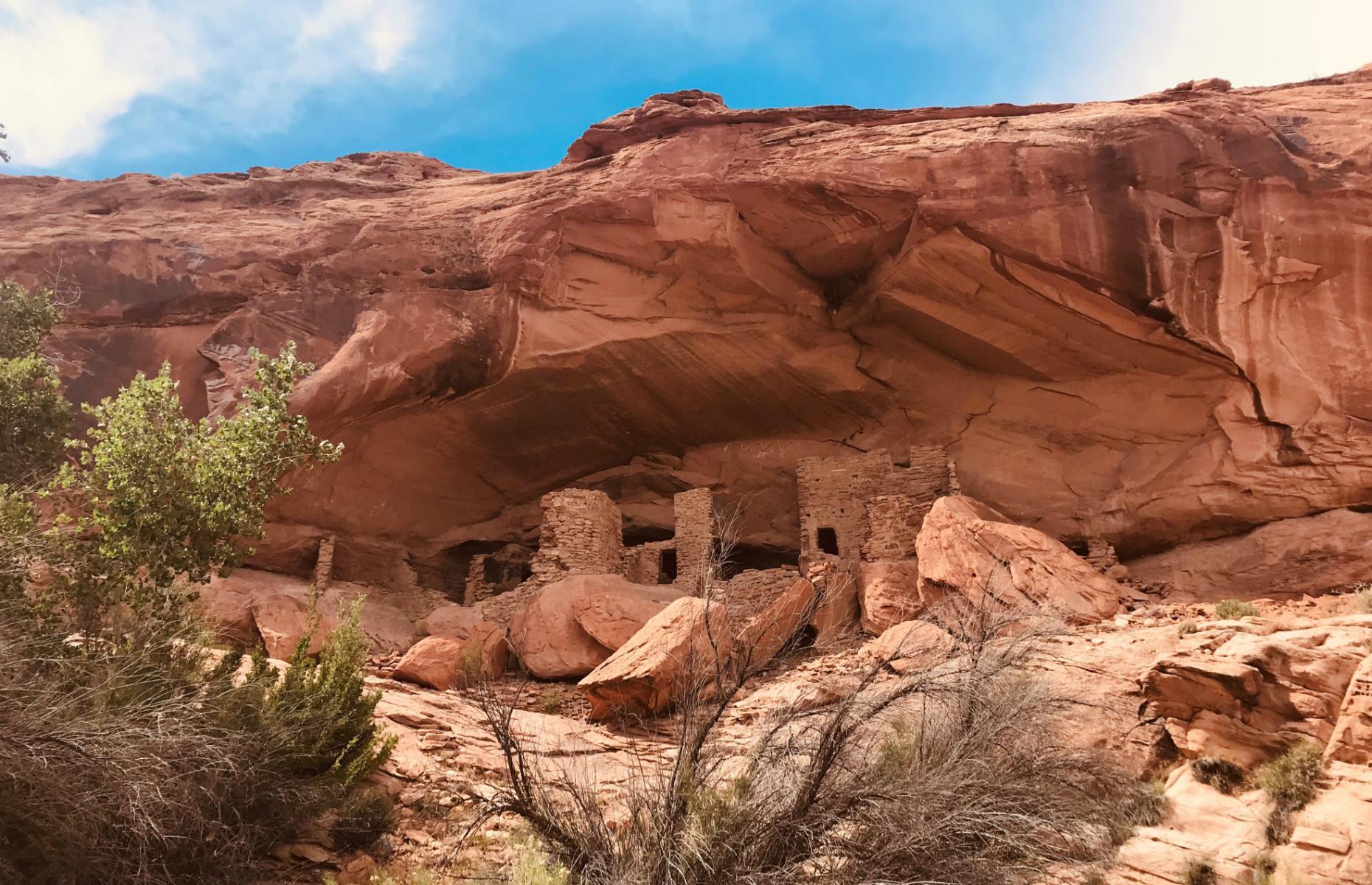 <p>We have the ancient Puebloans to thank for the myriad cliff dwellings scattered across Utah. Tucked into the rocks at Bears Ears National Monument is the <a href="https://www.heritagedaily.com/2021/04/10-cliff-dwellings-of-the-ancient-pueblos/138512">River House Ruin</a> (pictured), dating to AD 900, which contains the well-preserved remains of two houses and a kiva (a room used by the Puebloans for religious rituals). Similarly, the structures at <a href="https://www.nps.gov/hove/planyourvisit/cutthroat.htm">Cutthroat Castle</a> at Hovenweep National Monument were built between AD 750-1300. You’ll need to take a 4WD part of the way and hike the rest of the way to visit both sites.</p>