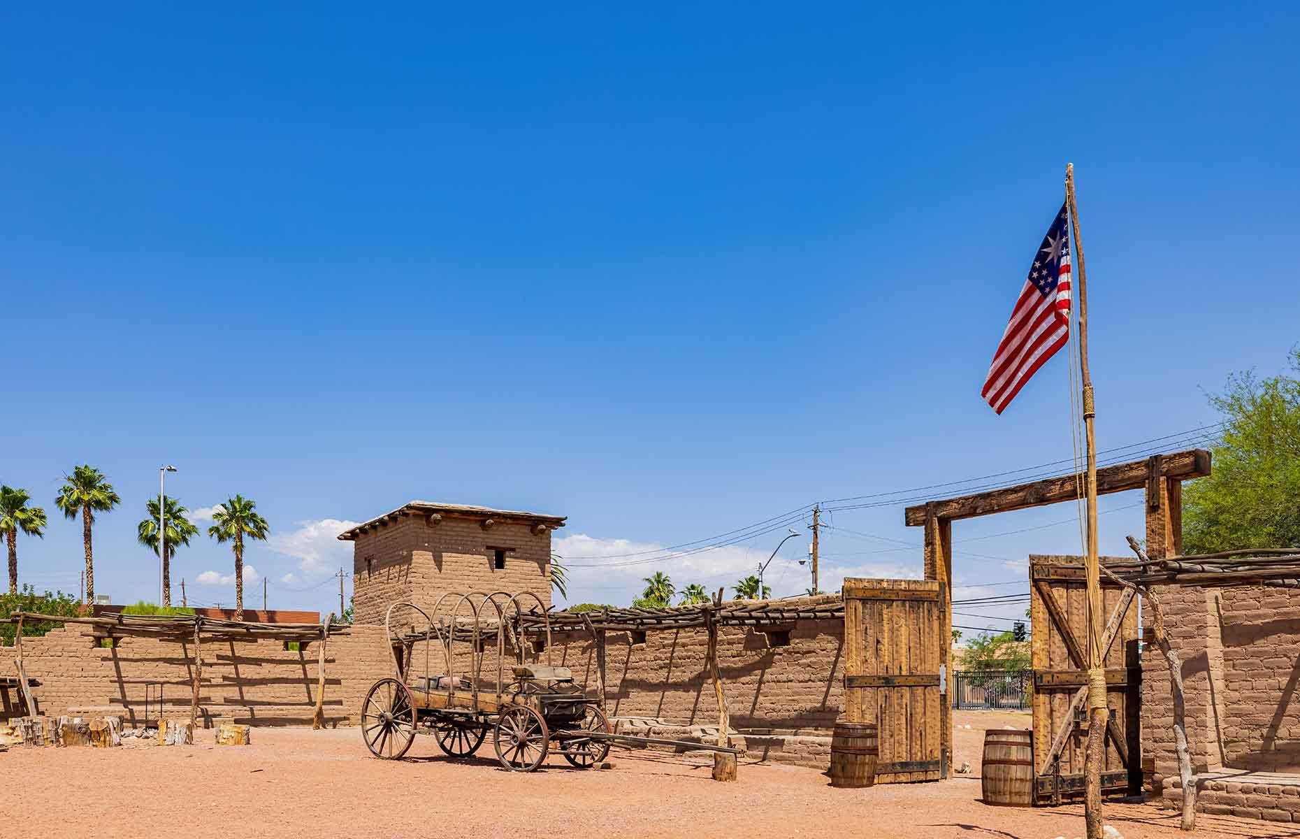 <p>Although partially reconstructed, you can still see sections of the original <a href="http://parks.nv.gov/parks/old-las-vegas-mormon-fort">Old Mormon Fort</a> that was built by Mormon missionaries in 1855. The 150 square foot (14sqm) outpost served as a station for travelers, while the rest of the site – in startling contrast to its downtown Las Vegas location – includes reconstructions of the creek the fort sat along, an adobe building, historic wagons and a ranch house. You'll feel as if you’ve stepped back in time, and both the fort and the visitor center contain artifacts found at the 19th-century site.</p>  <p><a href="https://www.loveexploring.com/galleries/99342/sin-city-secrets-the-incredible-story-of-las-vegas?page=1"><strong>Learn more about the incredible story of Las Vegas</strong></a></p>