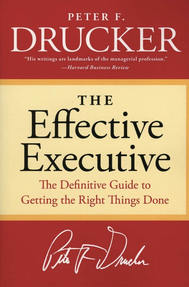 <p>The final book on Bezos' reading list for senior managers, "The Effective Executive" lays out habits of successful executives, like time management and effective decision-making.</p>