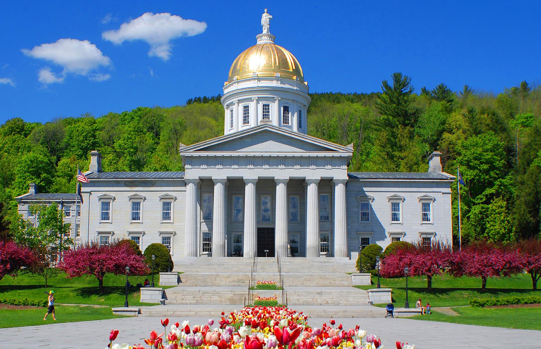 Home of the Vermont General Assembly, the state's legislative body, the State House is a beautiful 1859 Greek Revival building. Its most noticeable feature is, of course, the gold leaf dome, sparkling in front of the leafy trees that are verdant in summer and burgundy in the fall. Guided tours take visitors through the House and Senate chambers as well as the governor's office. You'll be able to take in the impressive collection of historic portraits and art displayed throughout the building.