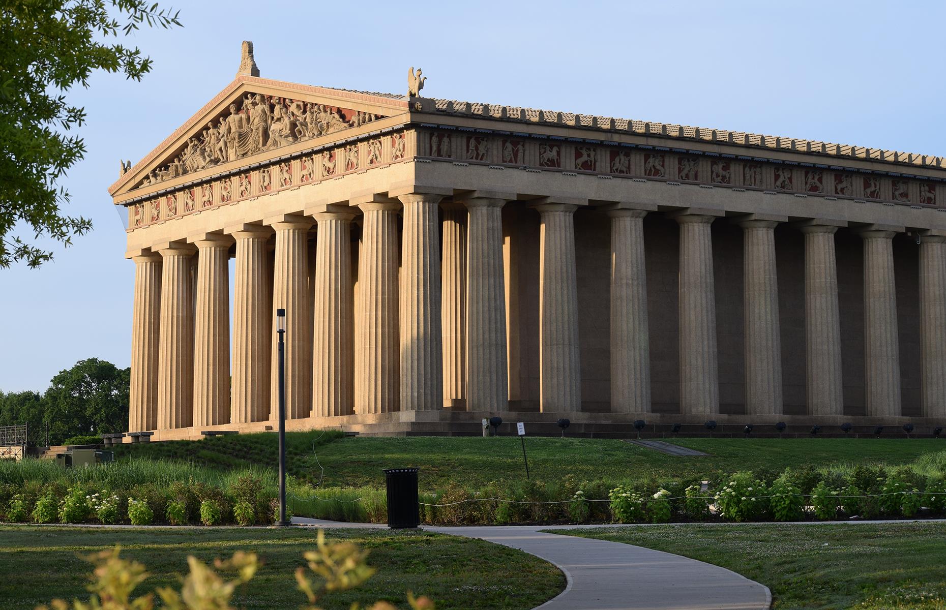 You might be puzzled as to why a full-sized replica of the Parthenon sits in Nashville's Centennial Park. The answer is simple. The copycat attraction was constructed in the late 19th century to mark Tennessee's International Exposition in 1897. It became such a popular attraction that the state decided to make it permanent and today it's an art gallery, complete with a giant golden statue of the goddess Athena.