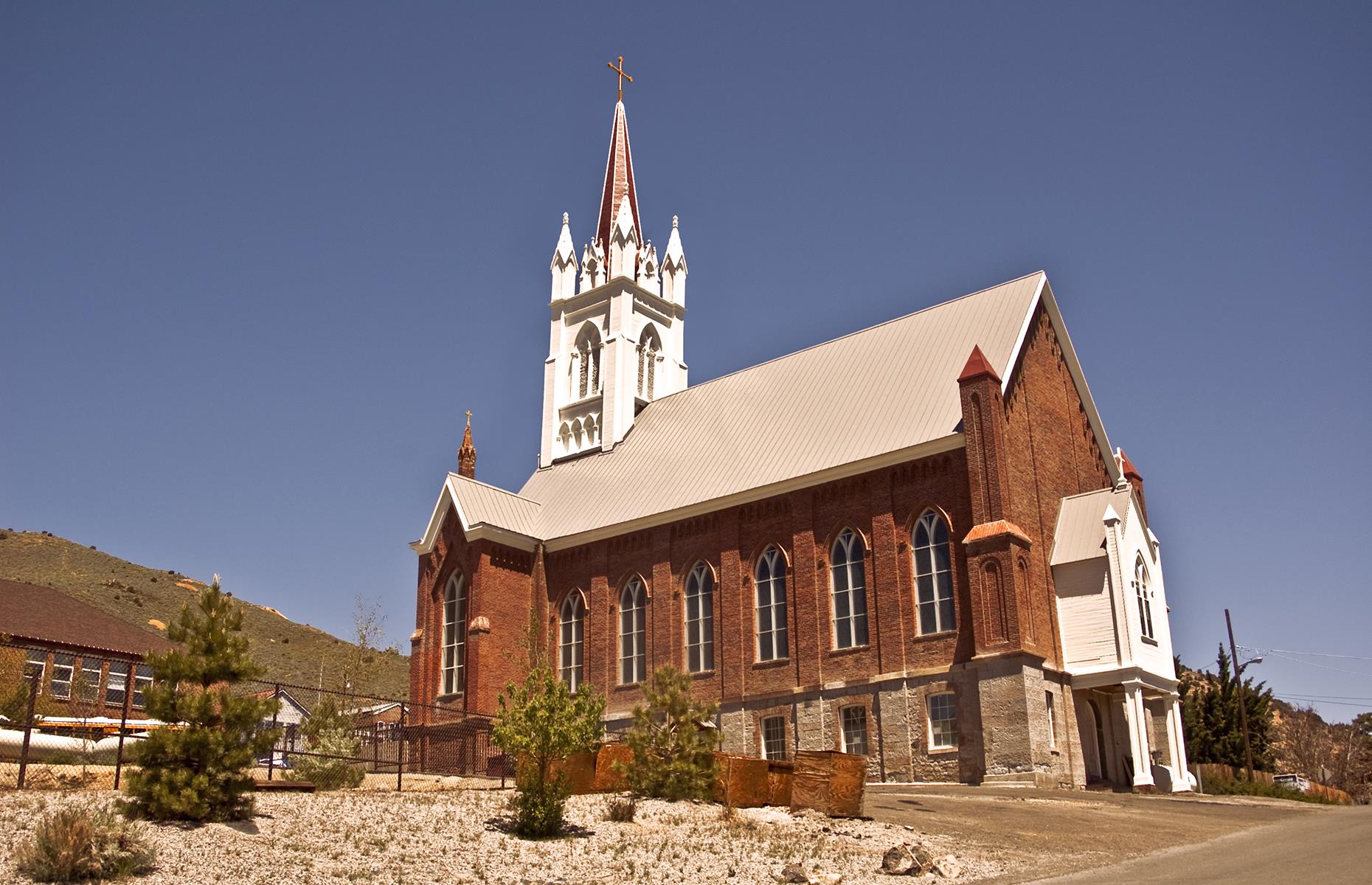 <p>Dating back to 1868, this historic church in Virginia City has been a fixture in the community for over 150 years and is one of the oldest continuously-operating churches in the state. A beautiful Gothic Revival building, it's surprisingly simple on the inside, with ornamented altars and understated woodwork.</p>  <p><a href="https://www.loveexploring.com/galleries/155462/nevadas-most-beautiful-sights-and-attractions"><strong>Nevada's most beautiful sights and attractions</strong></a></p>