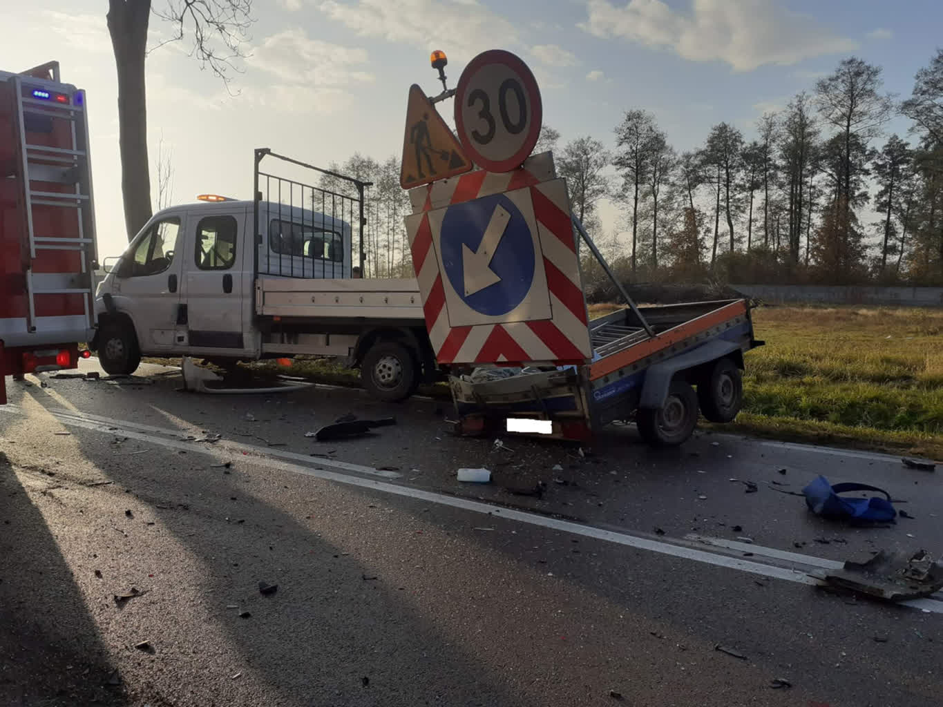 koszmarny wypadek na obwodnicy lublina. nie żyje pracownik służby drogowej