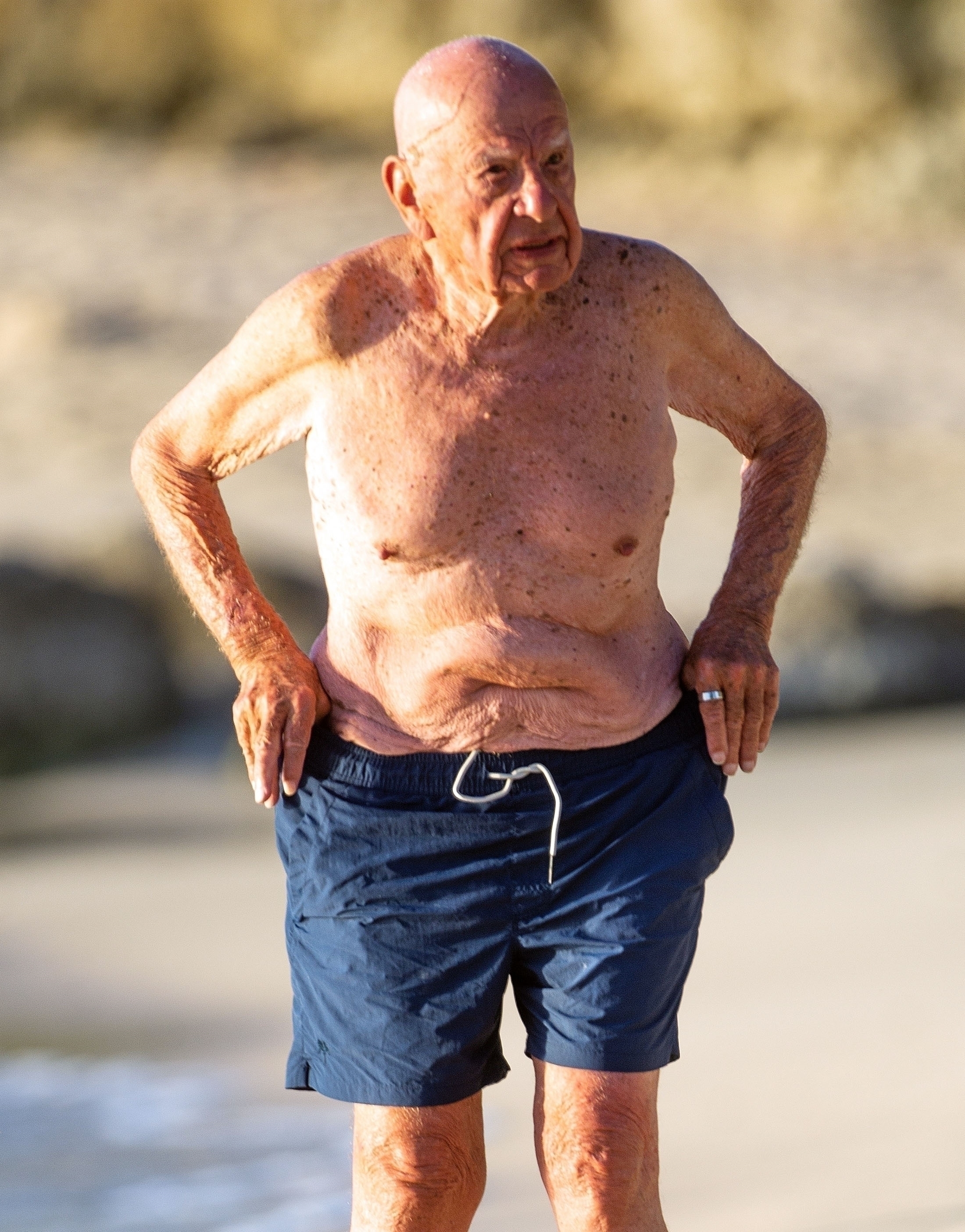 <p>Media mogul Rupert Murdoch, 91, soaked up the sunshine in Barbados on Jan. 18. </p>